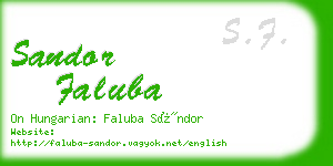 sandor faluba business card